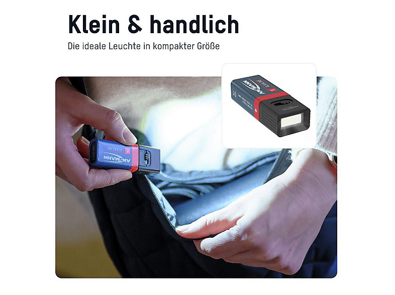 Ansmann COB LED-Leuchte mit 9V Batterie batteriebetrieben — Foto 2 von 4