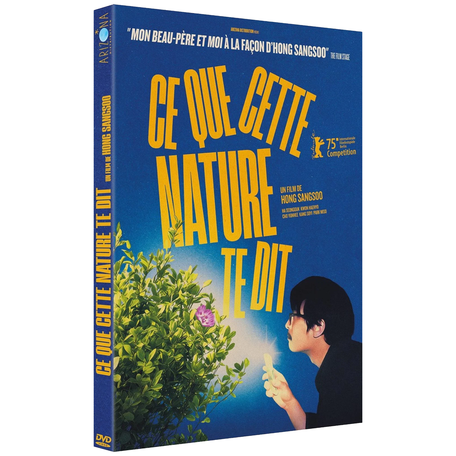 Couverture DVD: Homme avec lampe examine une plante. Titre du film bien visible.