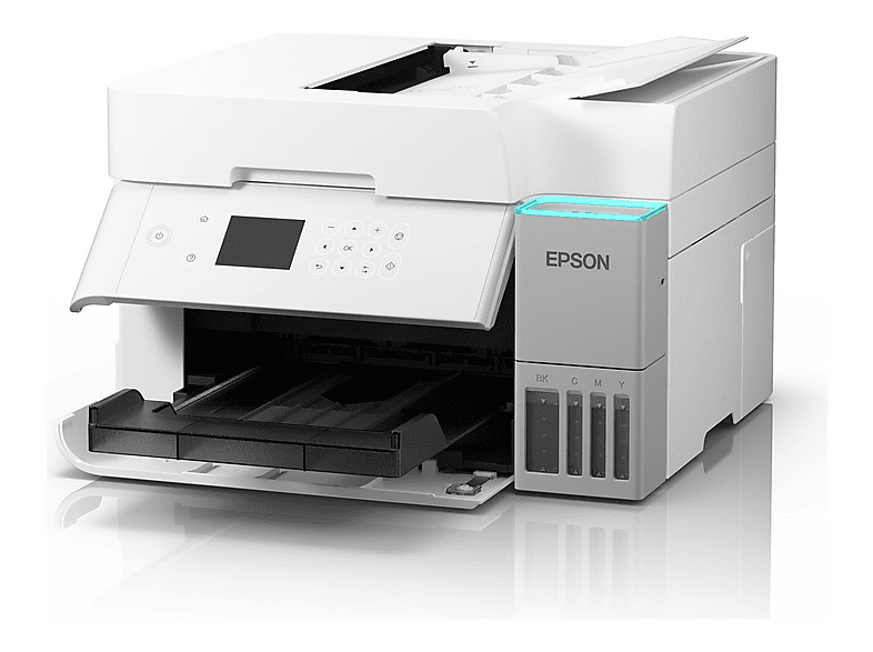 EPSON EcoTank ET-3956 Multifunktionsdrucker, WLAN, Duplexeinheit (für beidseitigen Druck), A4, A5, A6, Weiß