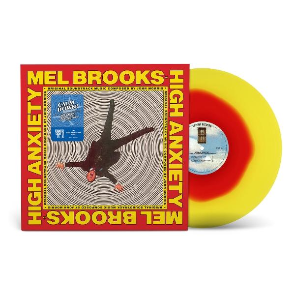 Mel Brooks High Anxiety Soundtrack-Cover mit Vinyl-Schallplatte.