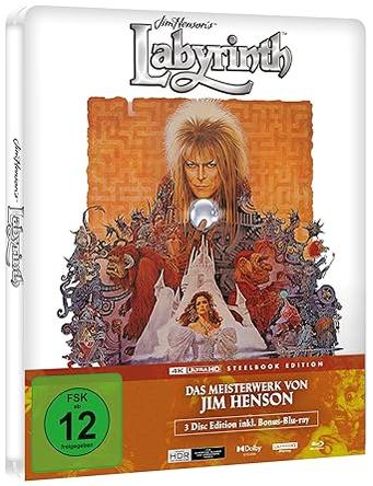 Jim Hensons Labyrinth Steelbook mit David Bowie als Goblin King.