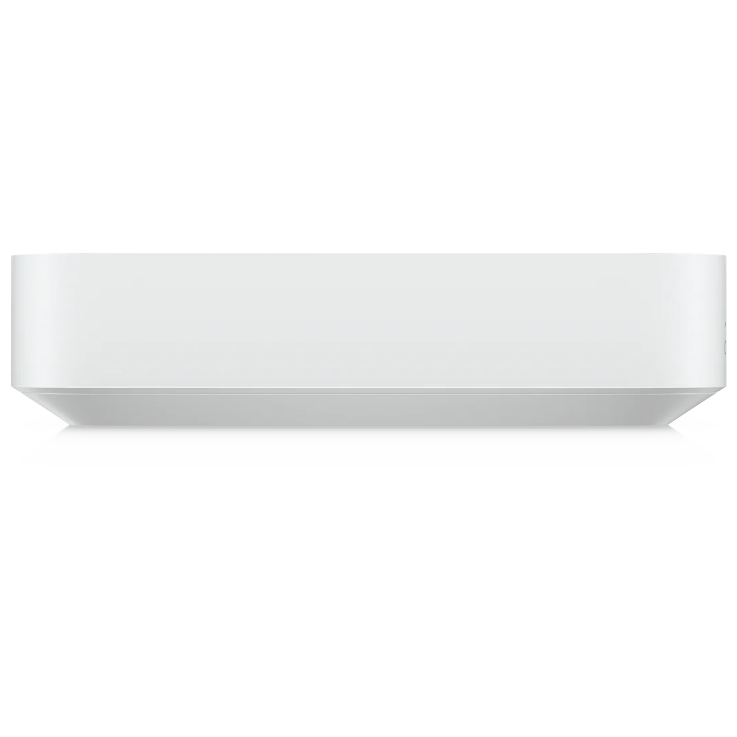 A white rectangular device with rounded corners, casting a shadow.