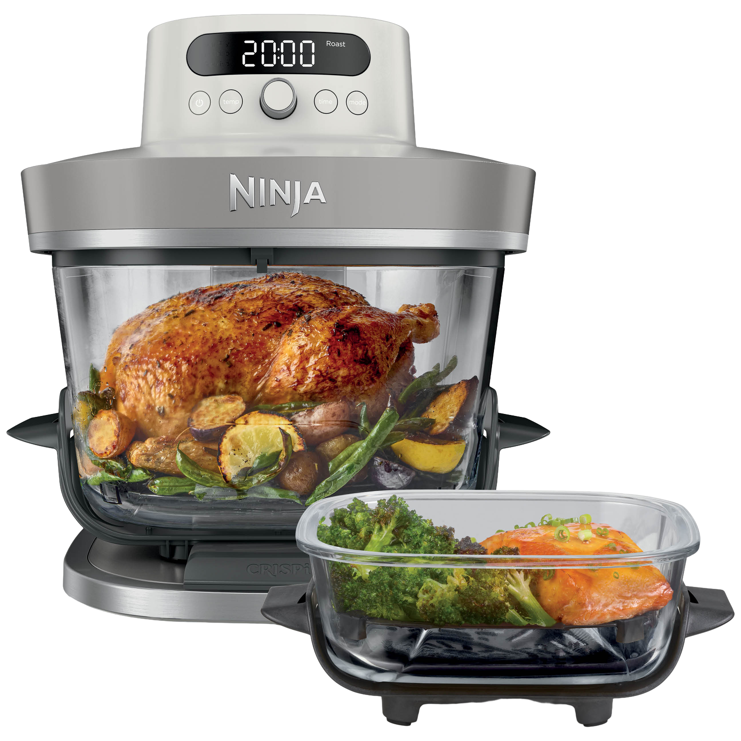 Ninja As101eulg Crispi Pro Crème - Heteluchtfriteuse Grijs 57 L 2050 W Aantal Frituurmanden: 2