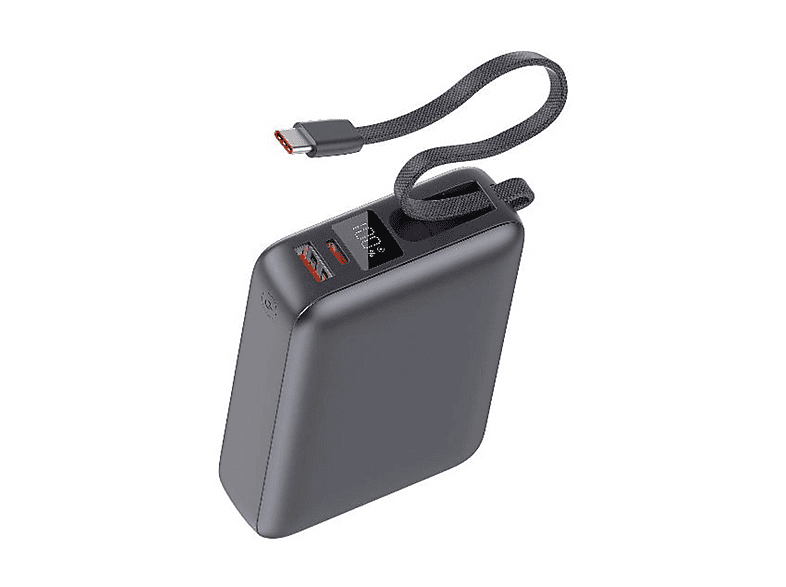 Powerbank CELLY Batteria portatile da 45W con cavo integrato 20.000 mAh, Grigio