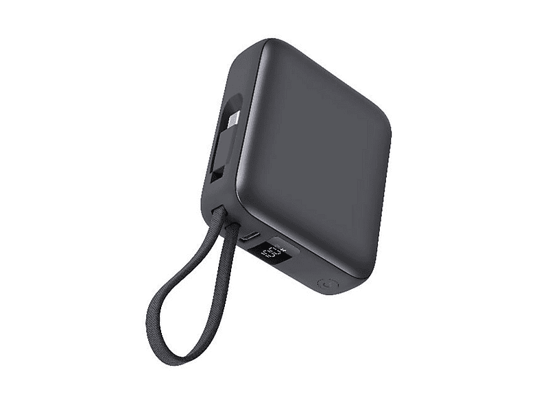 Powerbank CELLY Batteria portatile da 22.5W con cavo integrato 10.000 mAh, Grigio