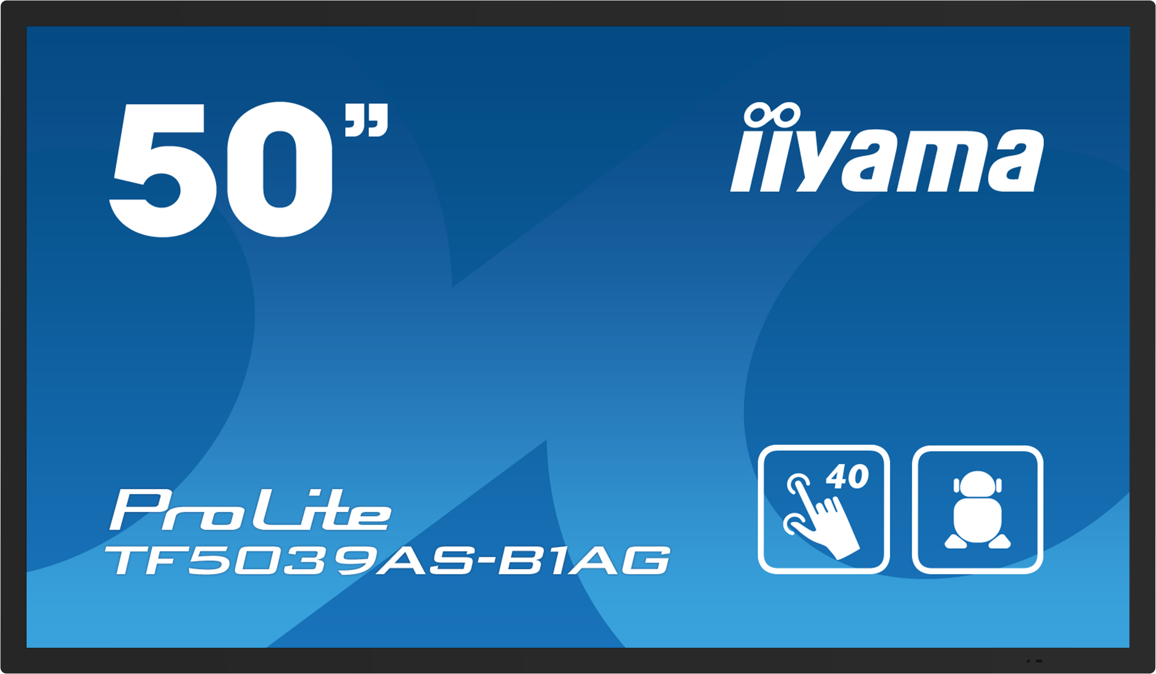 50 Zoll iiyama ProLite TF5039AS-B1AG Touchscreen mit 40 Touchpunkten.