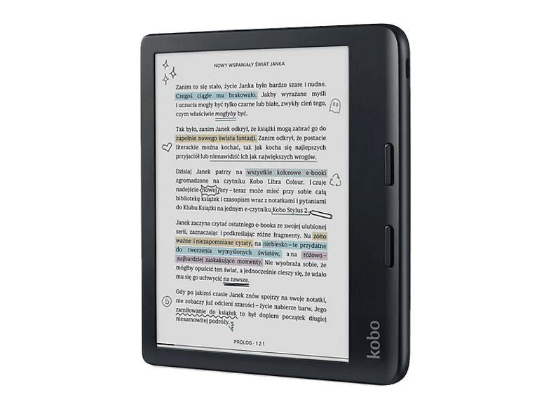 Czytnik e-booków RAKUTEN KOBO Libra Colour z rysikiem Czarny