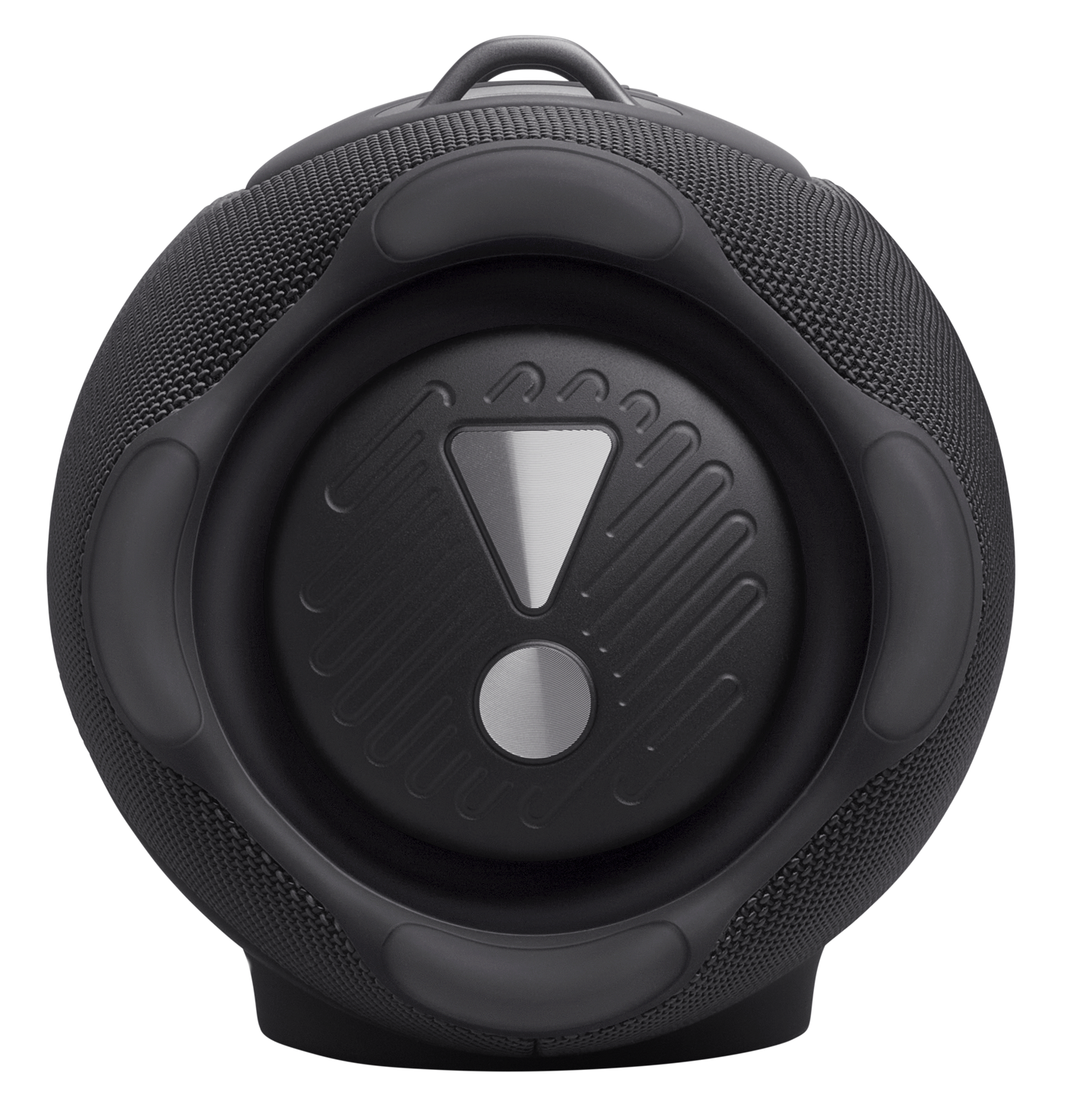 Czarny, okrągły głośnik z logo JBL i materiałową kratką.