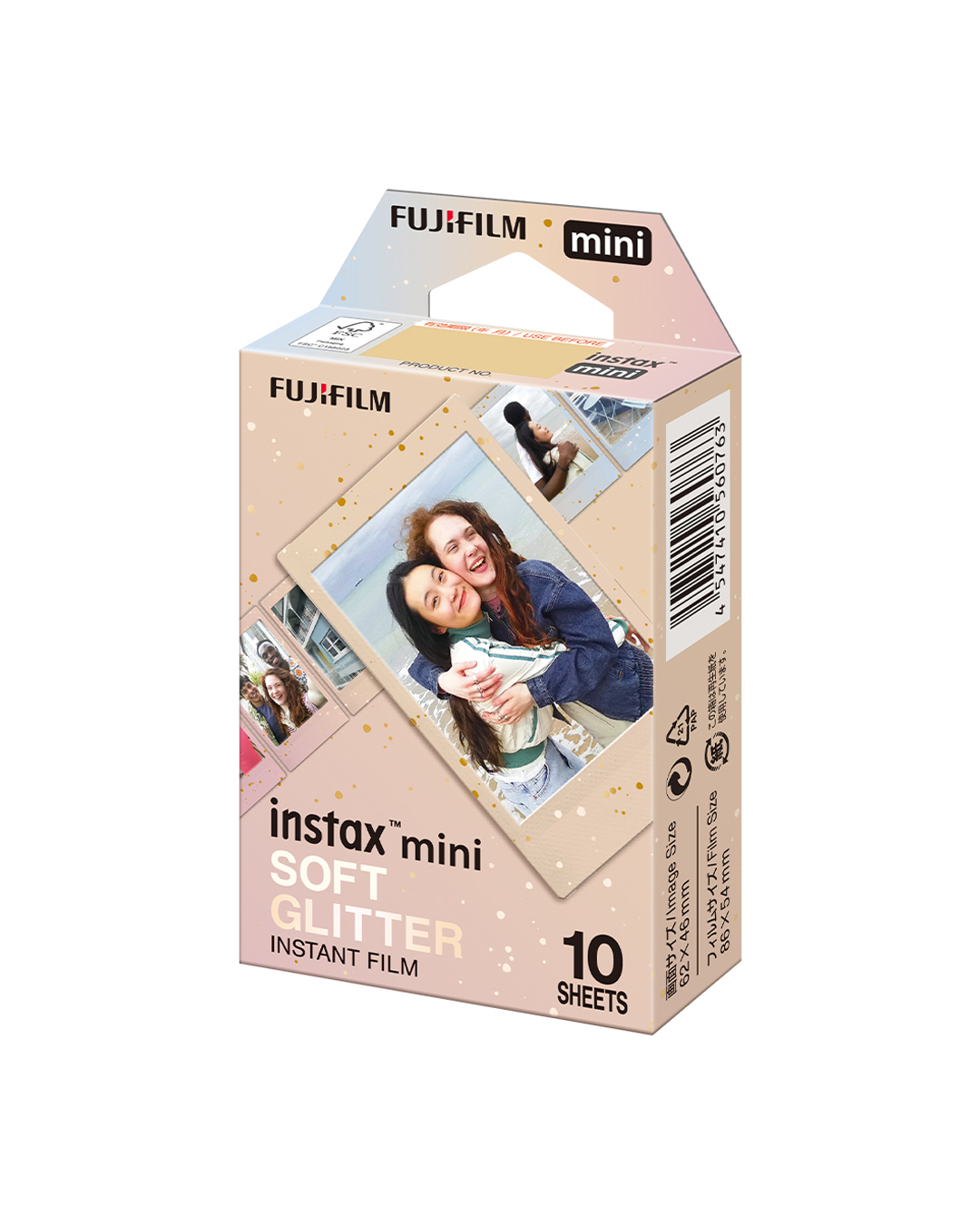 Fujifilm Instax Mini Soft Glitter anında film kutusu, 10 yaprak.