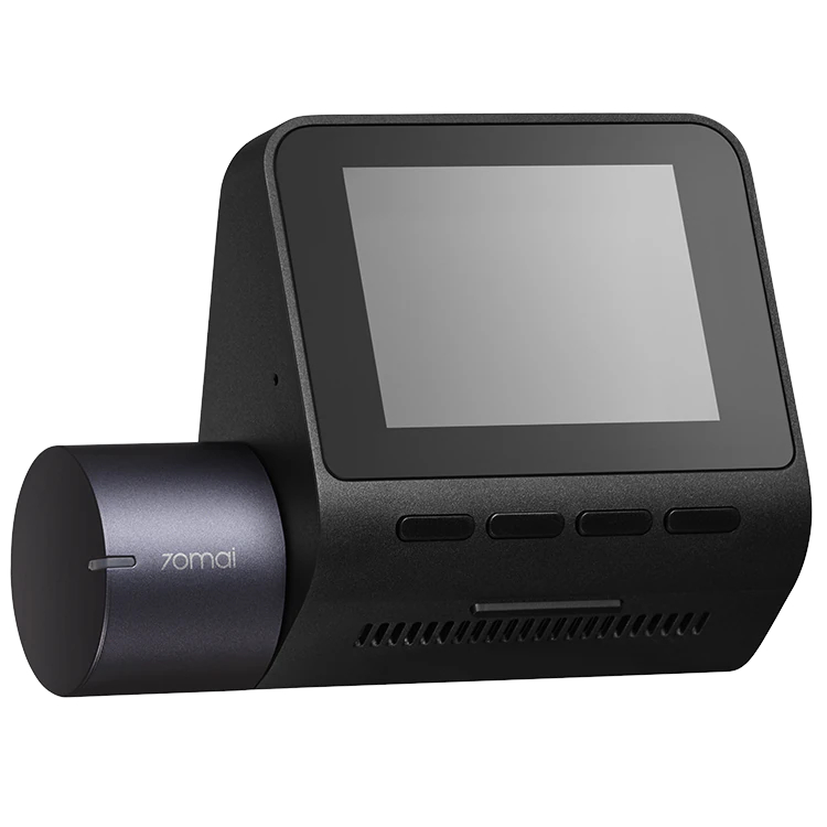 Czarna kamera samochodowa 70mai z obrotowym obiektywem i ekranem.