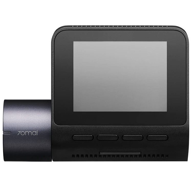 Czarna kamera samochodowa 70mai z szarym mocowaniem obiektywu.