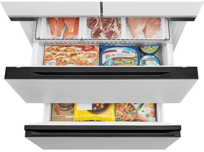 Midea MDRF600BIE36 French Door Kühl- und Gefrierkombination, Perfect Fit (435 l, E, 1910 mm hoch, No Frost (verminderte Eisbildung), Moon White) — Foto 2 von 4