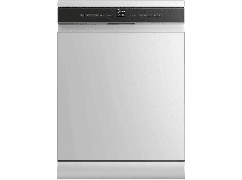 Midea MDWEF1433DSS-RB Geschirrspüler (Standgerät, Besteckkorb, 598 mm breit, B, Inox)
