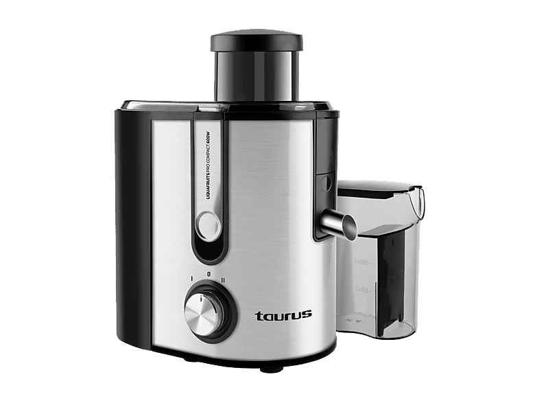Licuadora - Taurus Liquafruits Pro Compact, 600 W, 2 Velocidades, Capacidad 0.35 L (Zumo), Sistema Anti Goteo, Inox