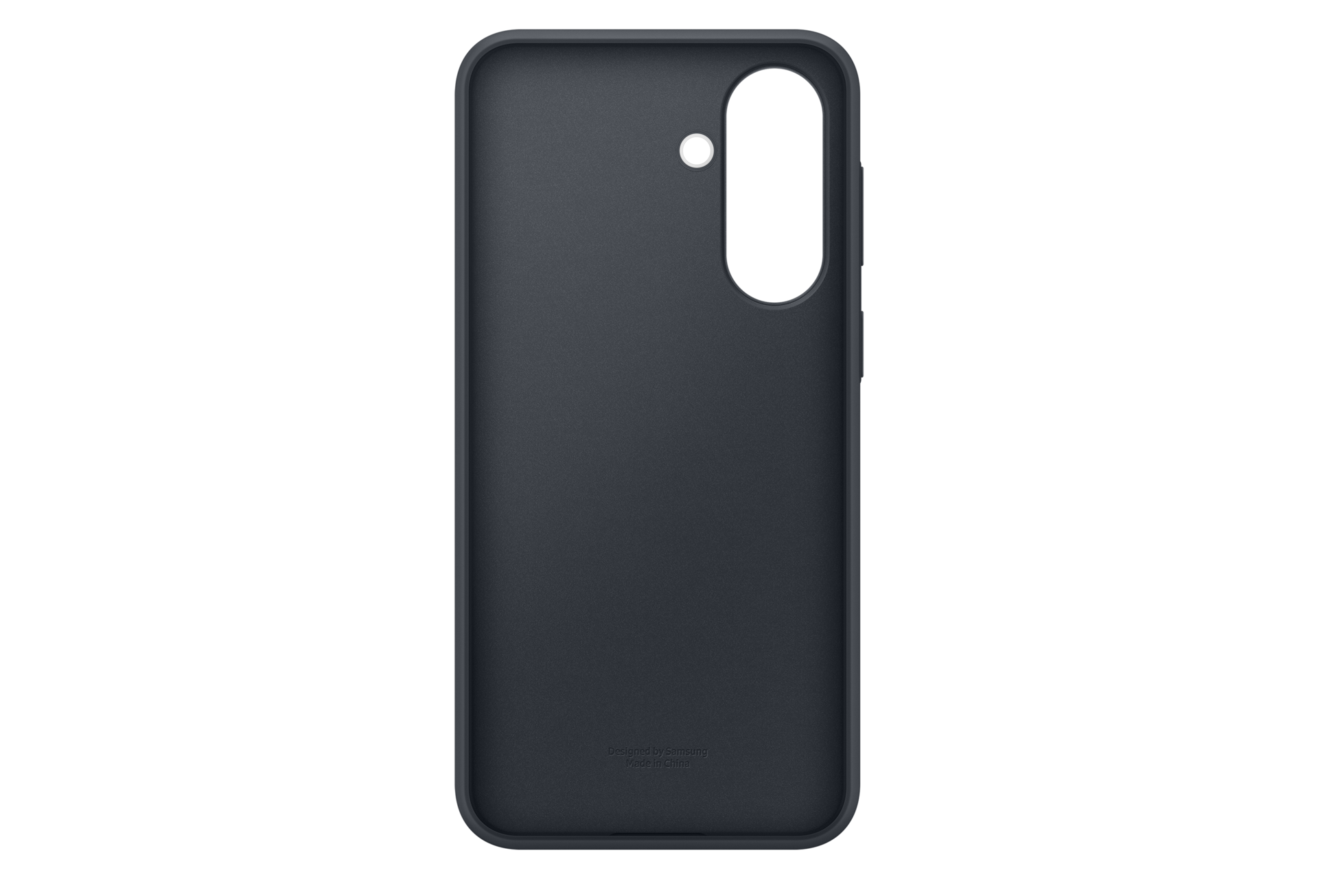 Ciemnoszare etui na telefon z wycięciem na aparat i pierścieniem.
