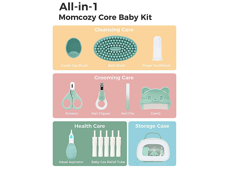 Momcozy CK017-GE00NB-A All-in-1-Baby-Grundausstattung; Babycare Set — Foto 2 von 5