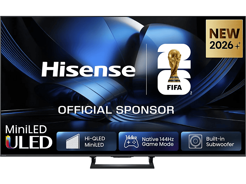 Hisense 85U7SE (2026) 85 Zoll Hi-QLED MiniLED, 144 Hz nativ; MiniLED TV