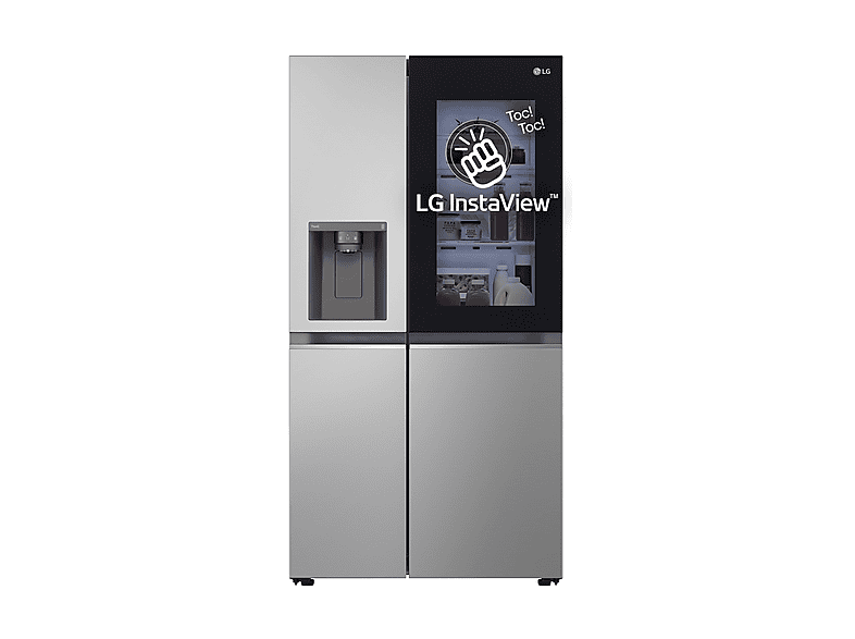 Frigorifero americano LG GSGV80PYLD InstaView, Sistema Multi Flow: Sì; raffreddamento frigorifero: No Frost; congelatore: Frost, Capacità netta totale 635 l, Rumorosità: 35 dB(A), LAN wireless, Dispenser acqua, ghiaccio, Dimensioni: L 91,3 cm A 179 P 73,5