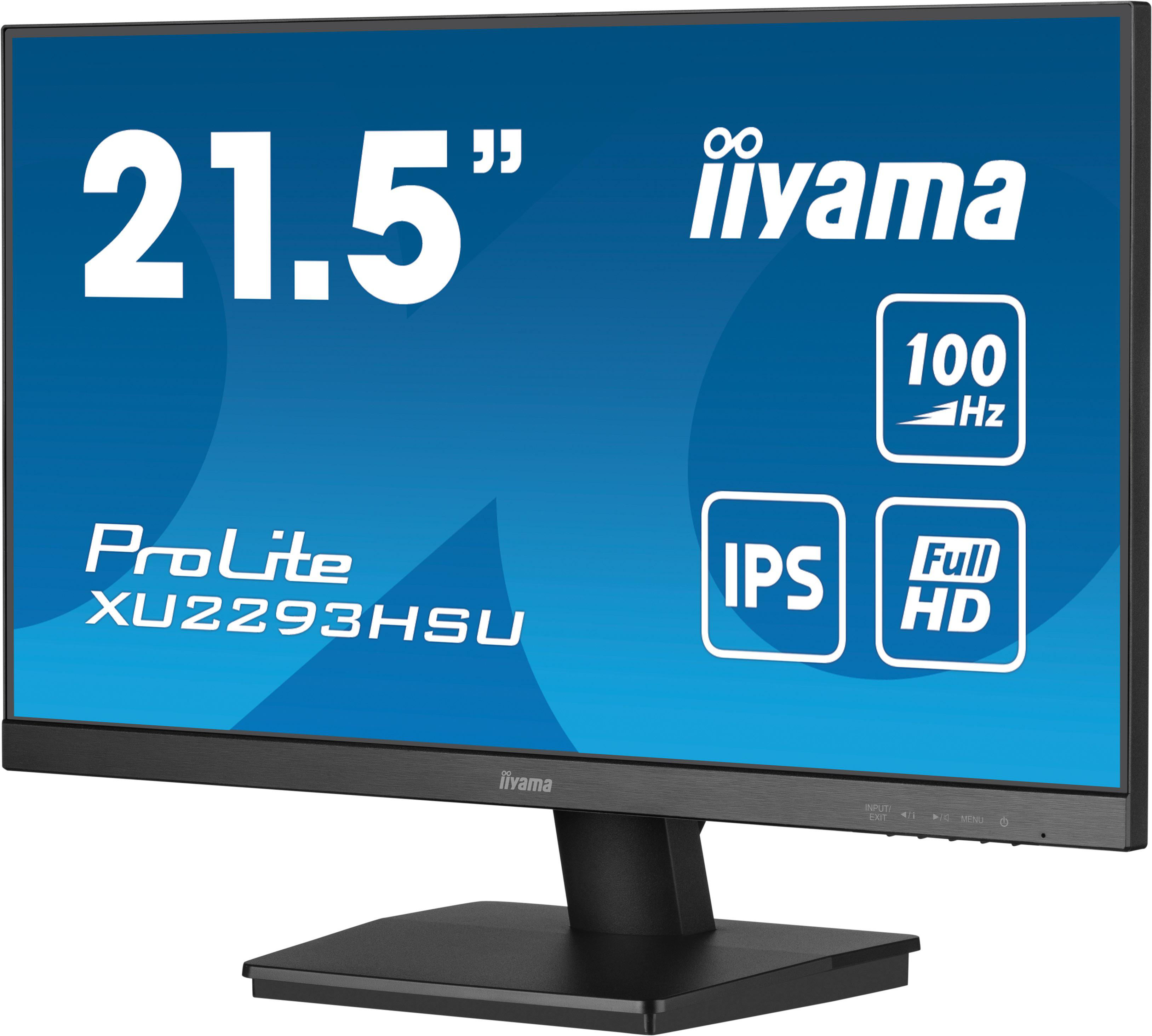 Ein 21,5-Zoll-iiyama-Monitor mit IPS und Full HD-Auflösung.