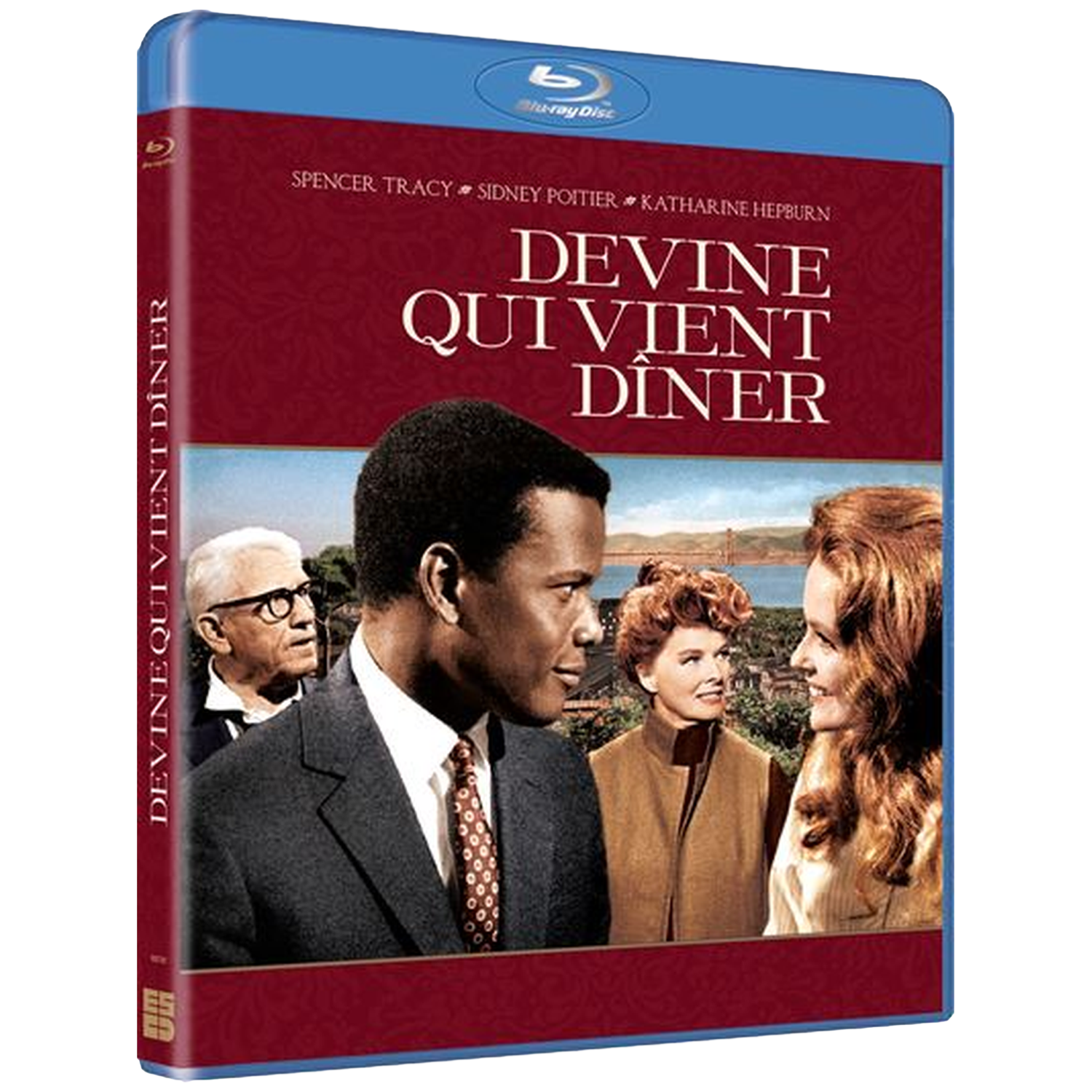 Boîtier Blu-ray avec quatre personnes; un homme devant, trois derrière.