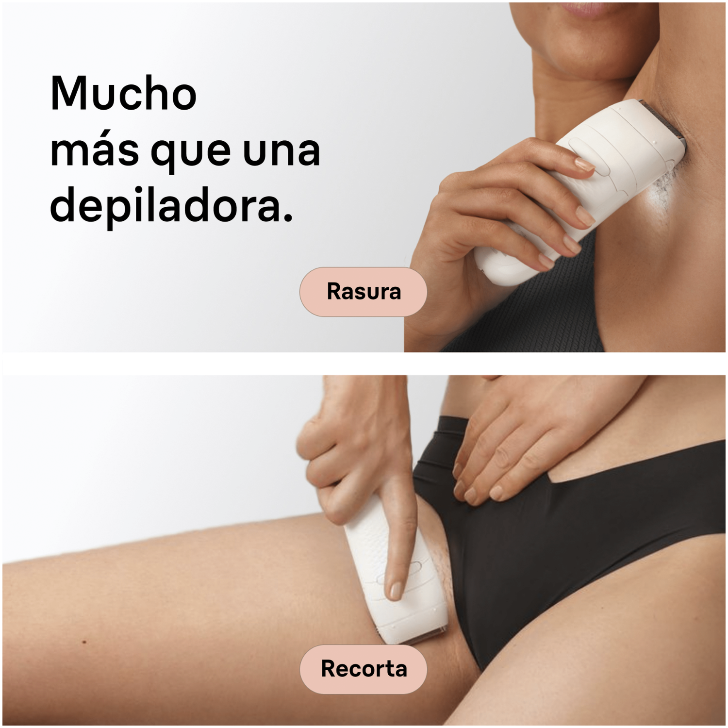 Mucho más que una depiladora. Rasura. Recorta. 