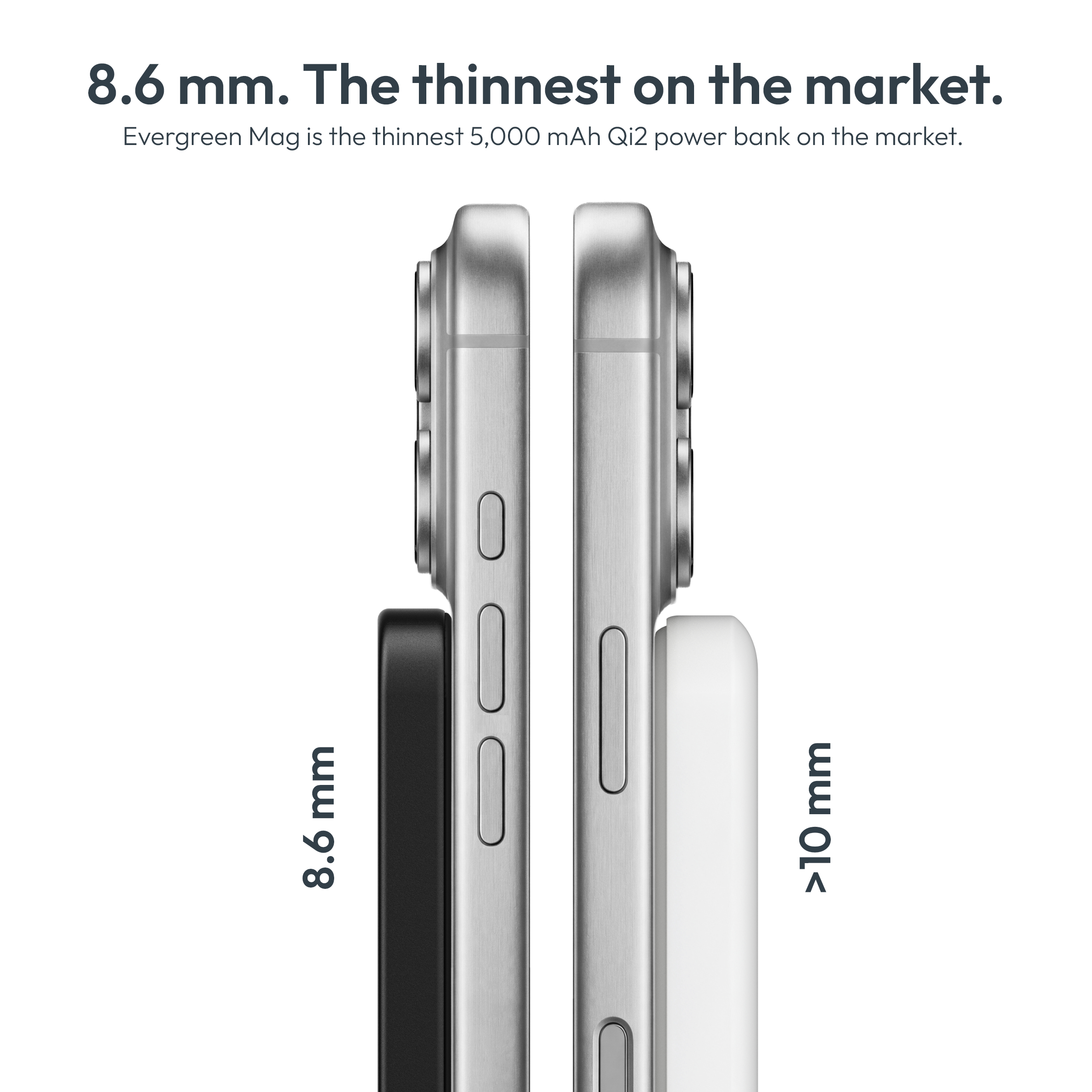 Ein schwarzes und ein weißes Ladekabel neben einem Handy.