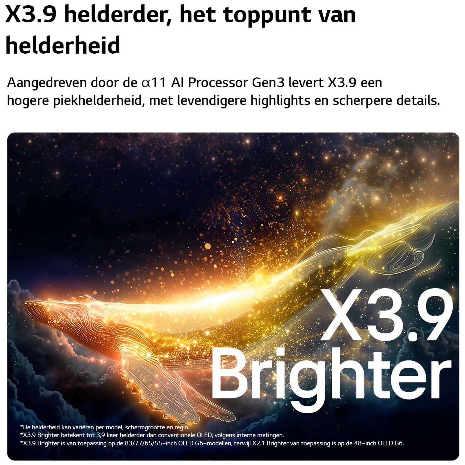 Een walvis van licht vliegt door een sterrenhemel met wolken.