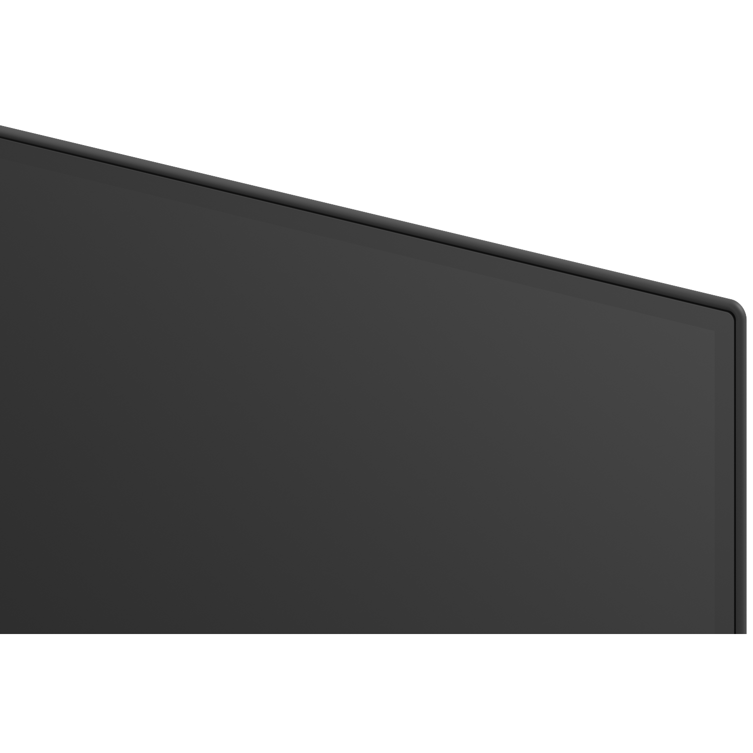 Close-up of a dark, rectangular surface with a thin bezel.