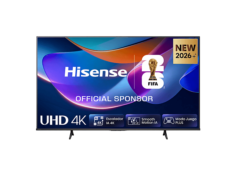 TV LED " - Hisense 50A6S, UHD 4K, Escalador 4K IA, Control por voz, Smooth Motion Negro