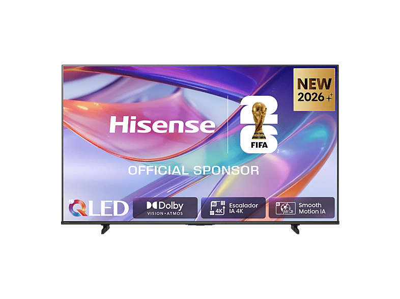 TV QLED 50" - Hisense 50E7S, 4K, Escalador 4K IA, Modo Juego Plus, Dolby Visión IQ, Negro