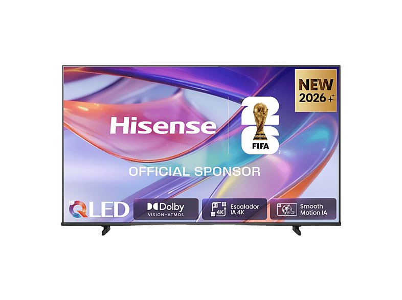 TV QLED 43" - Hisense 43E7S, 4K, Esclador 4K IA, Modo Juego Plus, Dolby Visión IQ, Negro