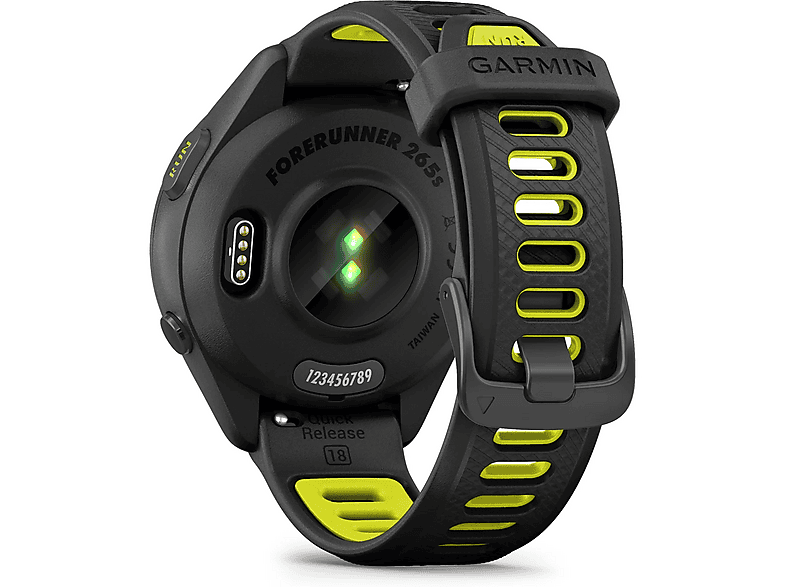 Reloj deportivo - Garmin Forerunner 265S, Negro/Amarillo, 18mm, Pantalla Táctil AMOLED 1.1", 15 días Autonomía, Morning Report, 8GB – imagen 2
