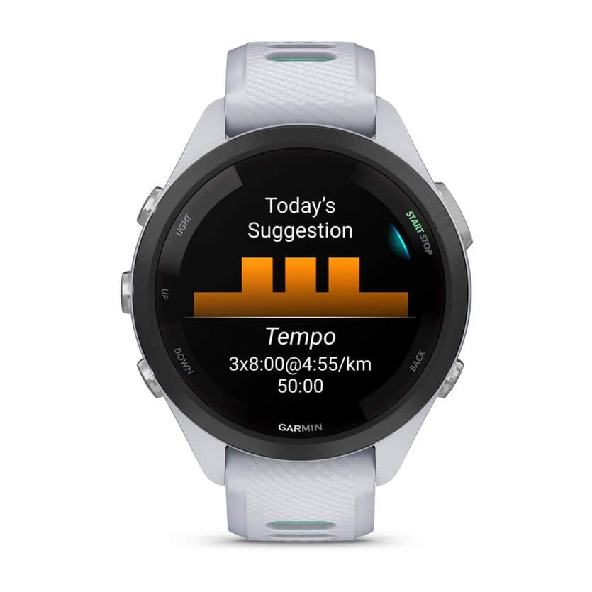 Un reloj inteligente blanco muestra 