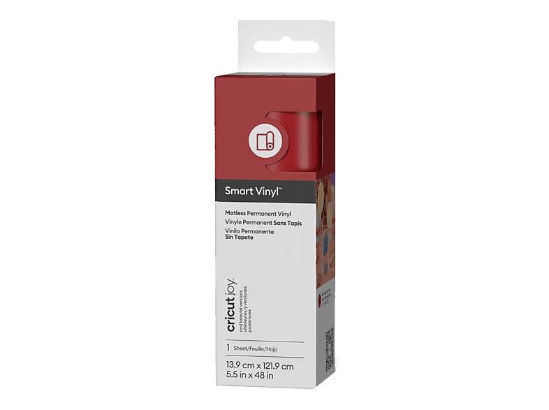 Accesorio para Plotter - Cricut Vinilo permanente Joy™ Smart Vinyl™ sin tapete de corte, 13.9 cm x 121.9 cm, Rojo