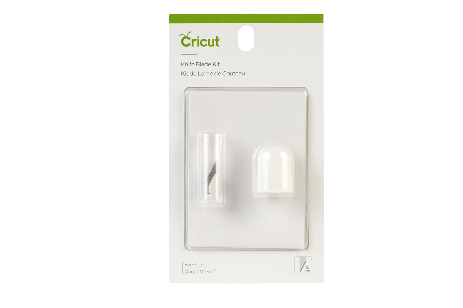 Kit de Cuchilla Cricut con hoja en soporte y capuchón protector.
