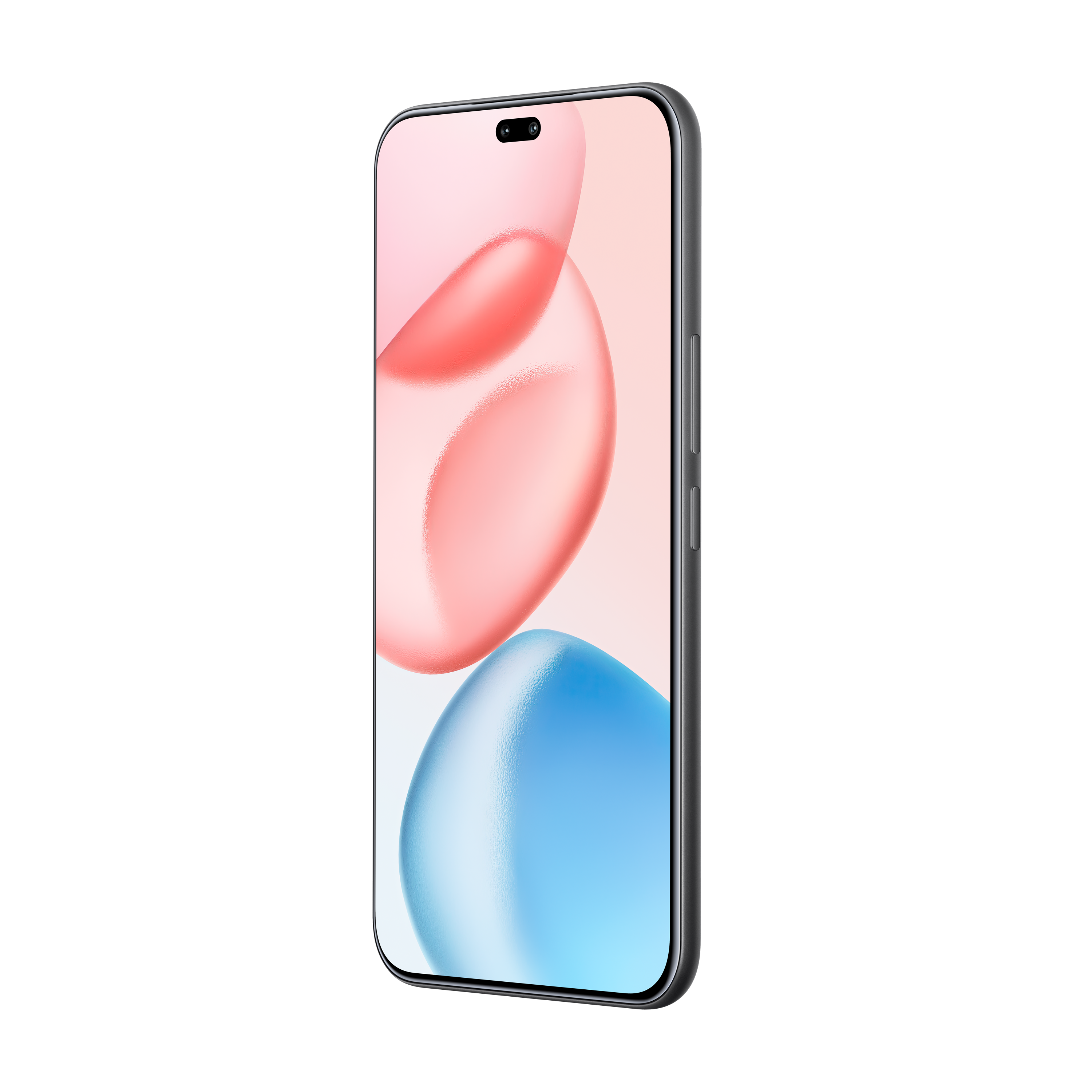 Koyu renkli bir akıllı telefon, canlı baloncuklu duvar kağıdı gösteriyor.