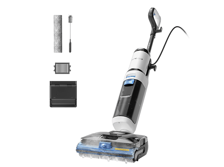 Tineco FLOOR one S6 Stretch Steam Plus Nass-Trockensauger mit Dampfreinigung, Weiß