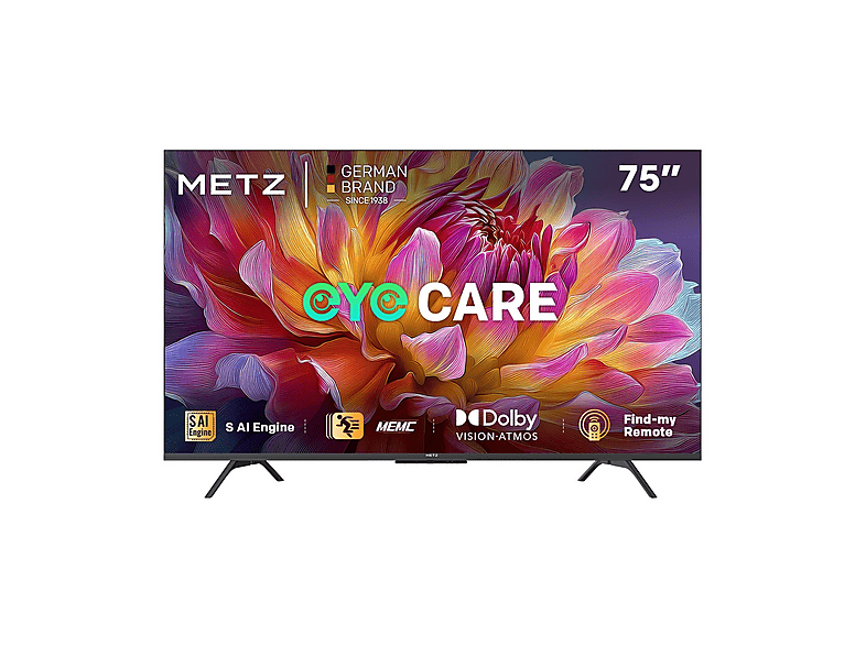 METZ 75MUF7000Z, Smart TV 75" LED 4K UHD, Google TV, HDR10, Dolby Digital Plus, Eye Care