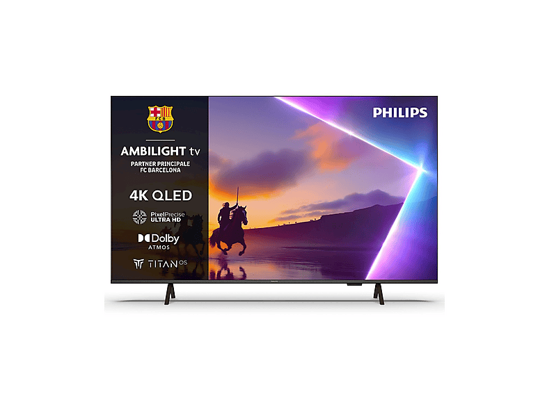 PHILIPS 43PUS8450/12 TV QLED, SMART TV, 43 ", Processore Pixel Precise Ultra HD, Nero, Classe F