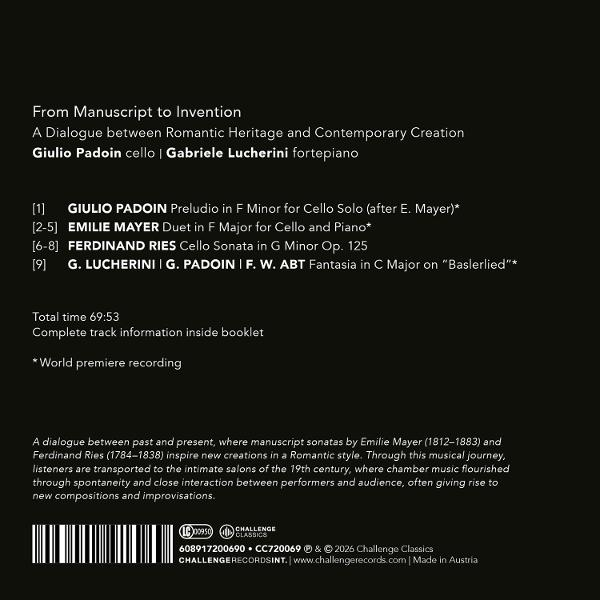 Albumtitel, Künstler und Trackliste für Klassikmusik. Enthält Barcode und Copyright.