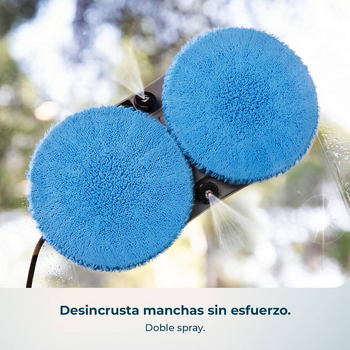 Desincrusta manchas sin esfuerzo. Doble spray.