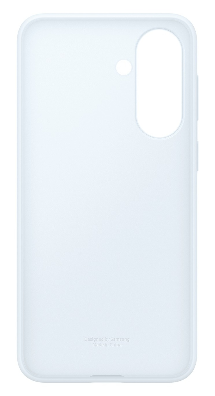 Białe etui na telefon z wycięciami na aparat i przyciski.