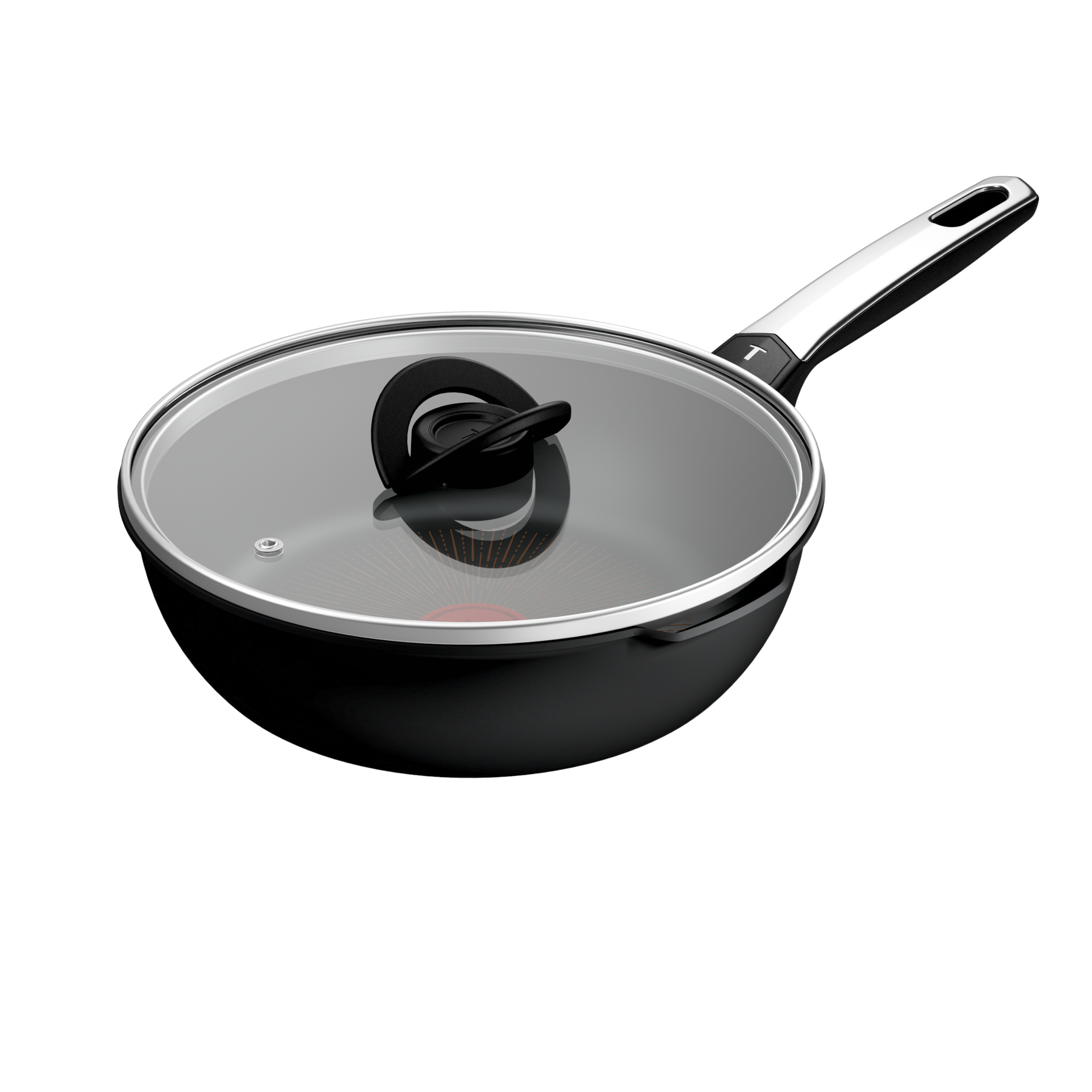 TEFAL G3208402 Excellence tapadásmentes wokserpenyő 24 cm fedővel