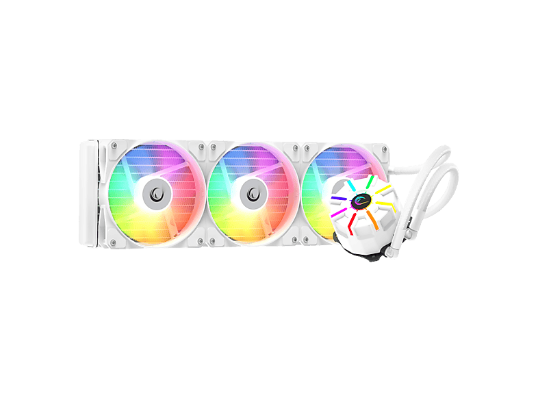 RAMPAGE Helios C3 68CFM 1800RPM Rainbow AMD AM5/Intel LGA1700 360mm Sıvı Soğutmalı CPU Fan Beyaz