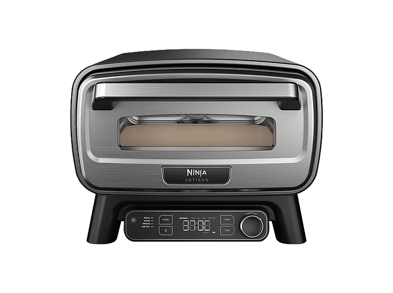 Mini horno - Ninja Artisan MO201EU, 1760 W, Hasta 370 ºC, 4 Programas, 5 Ajustes de Pizzas, Plata