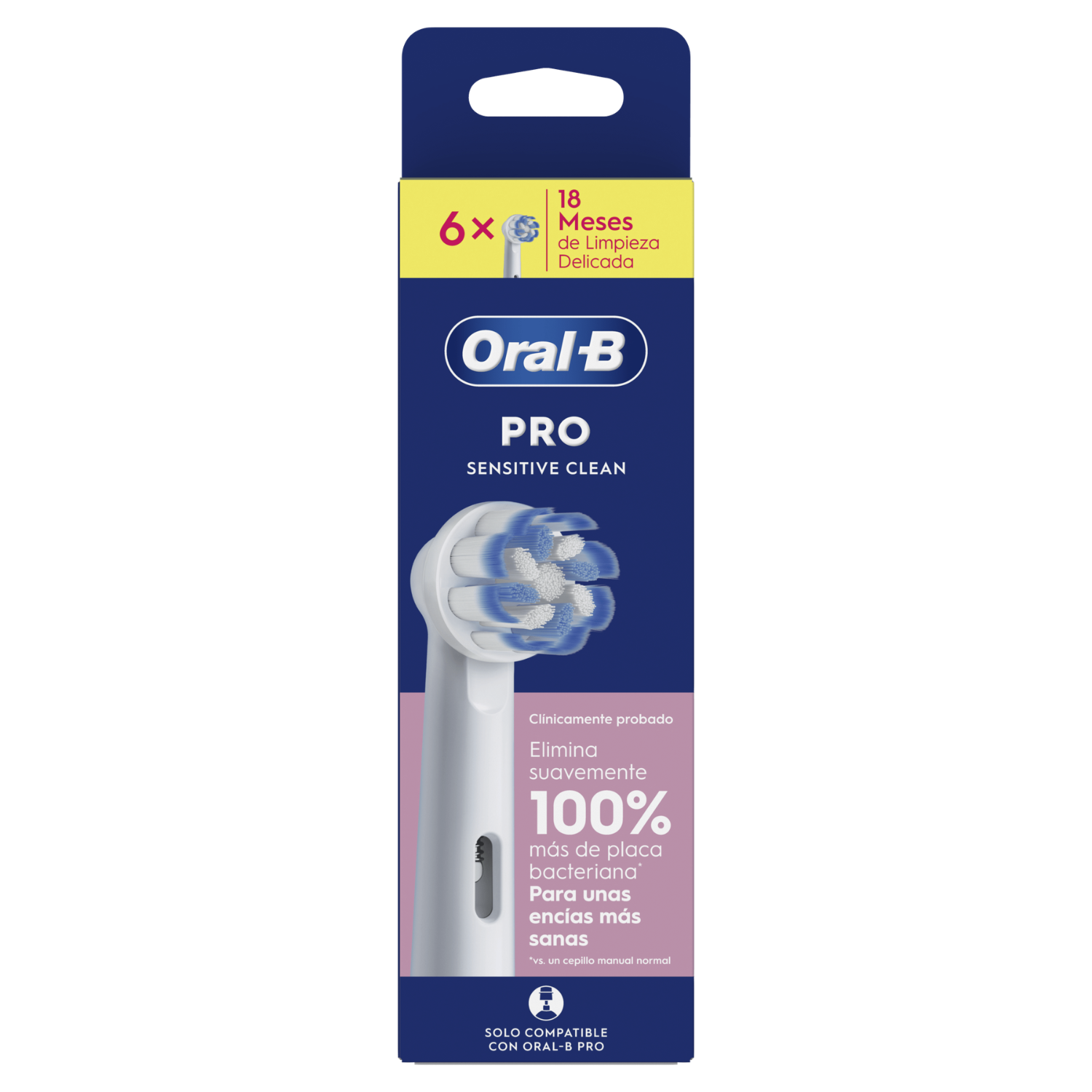 Paquete de cabezales Oral-B Pro Sensitive Clean, 6 unidades.