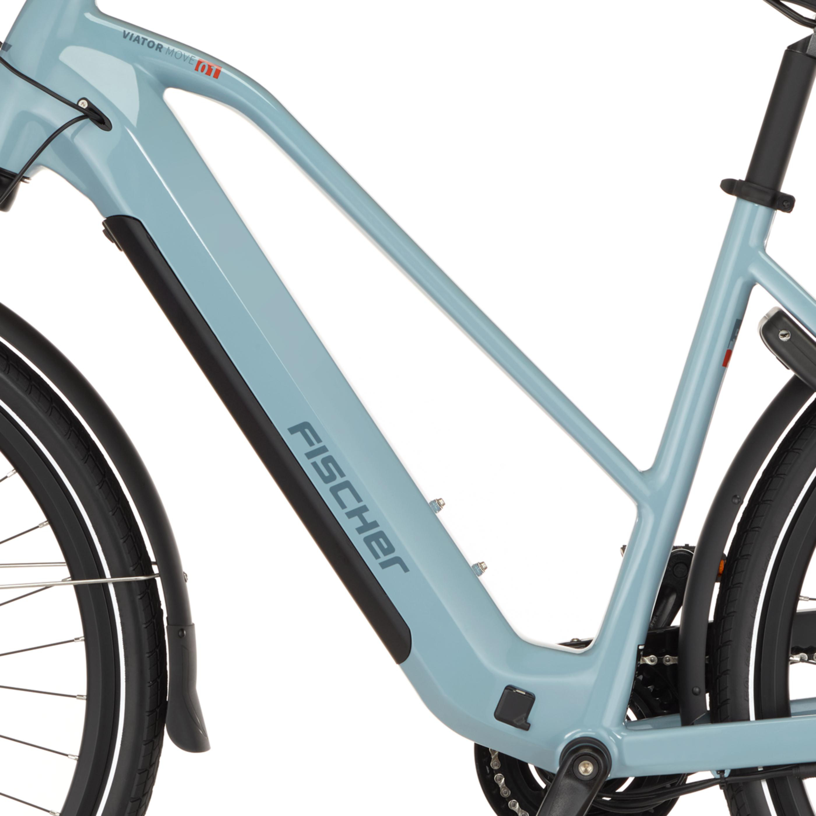 Hellblaues Fahrrad mit 