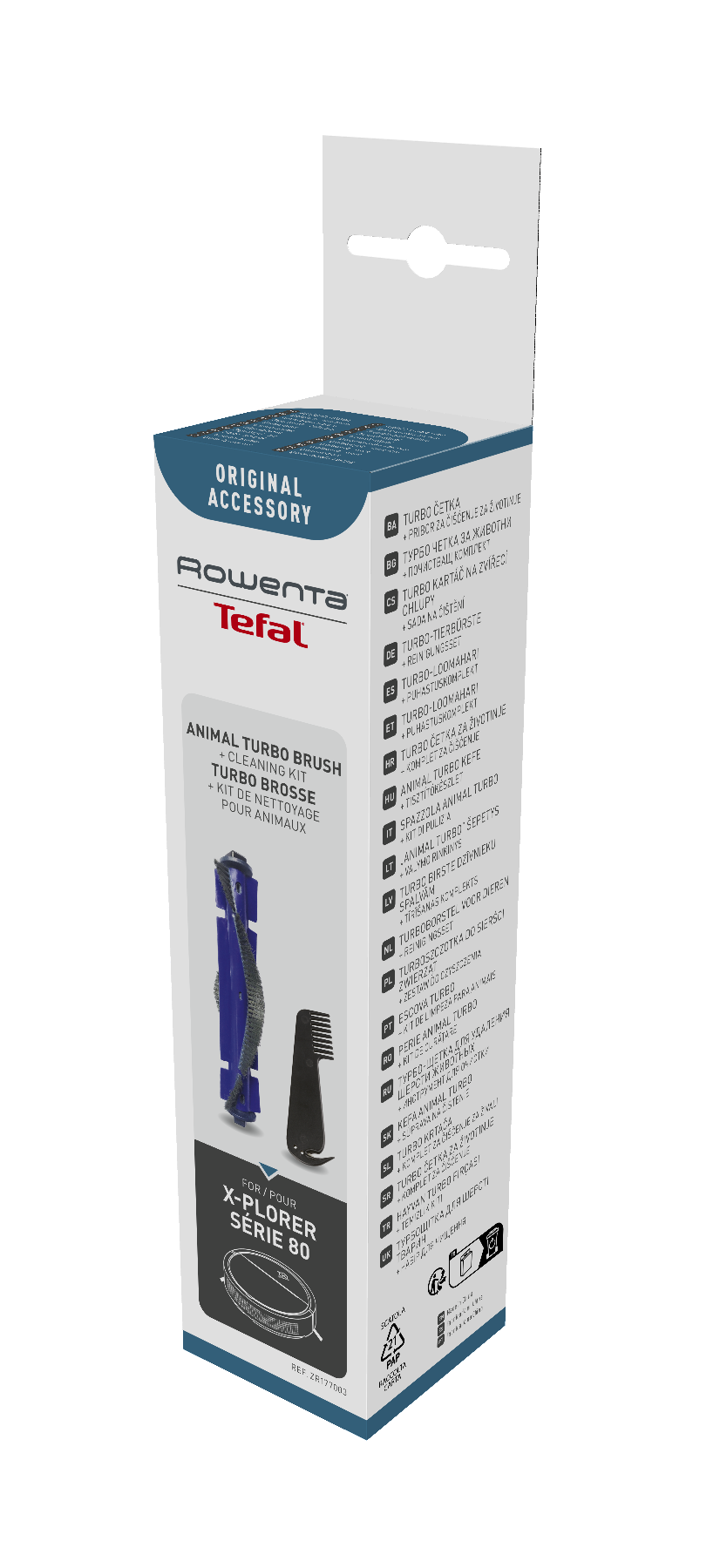 Rowenta Tefal Állati turbókefe tisztítókészlettel az X-Plorer 80-hoz.