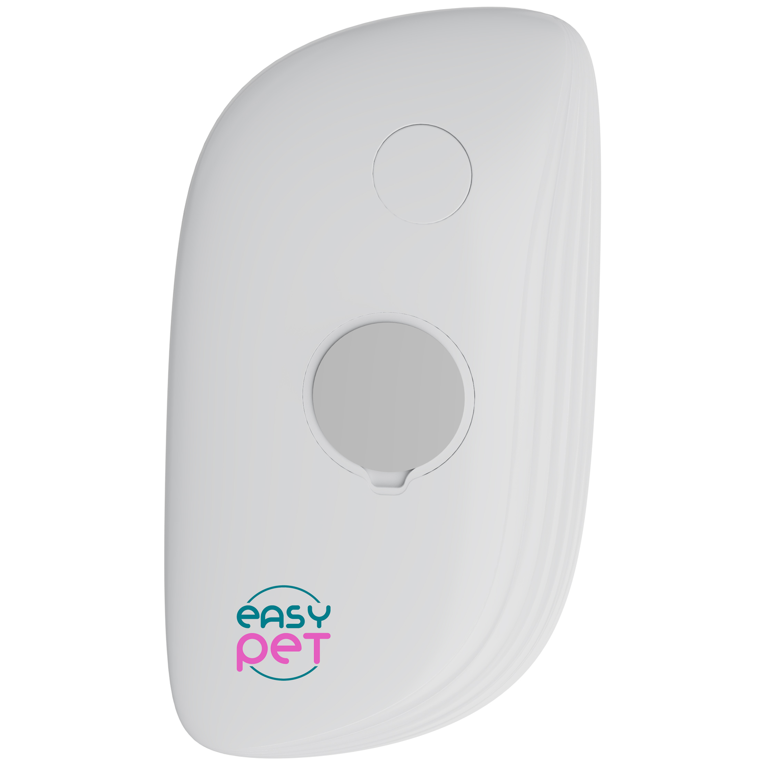 A white device with two circular indentations and the 'easy pet' logo.