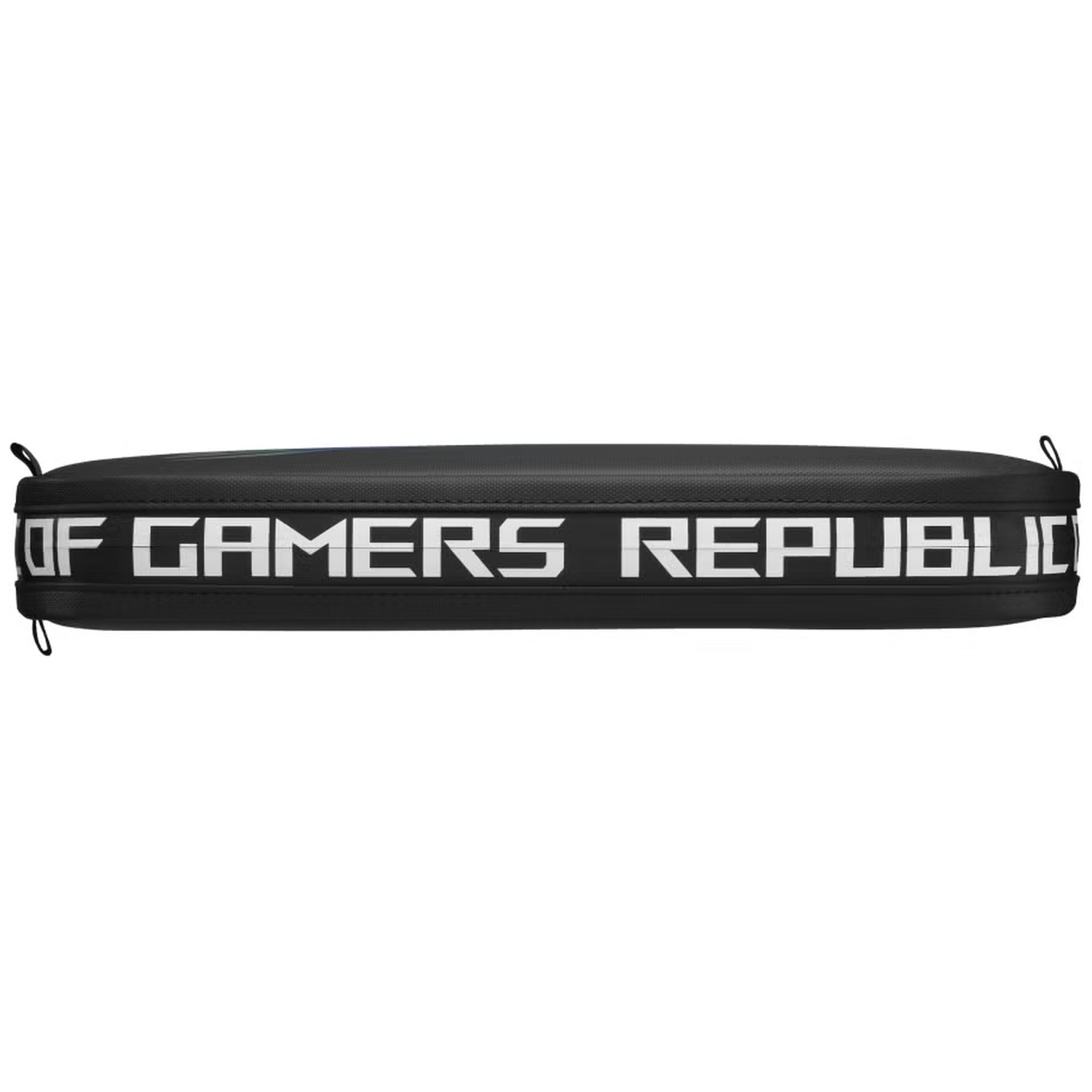Zwarte tas met witte opdruk 'OF GAMERS REPUBLIC'.